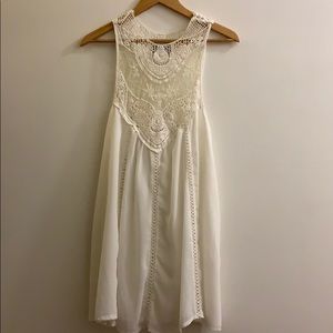 White mesh top Xenia dress